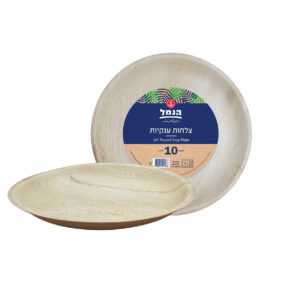 צלחות ענק מדקל 10 יח`