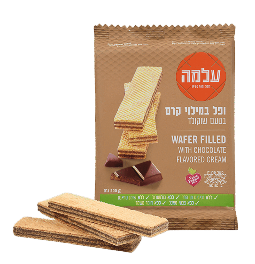 ופל בטעם שוקולד - 200 גרם - הנמל אריזות ושיווק | מזון | כשר